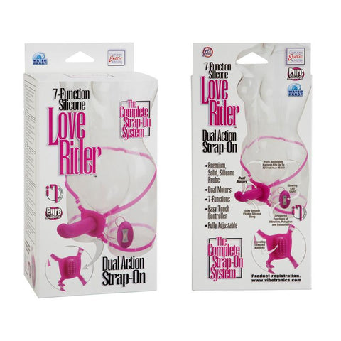 Love Rider Dual Action Strap On Pink
