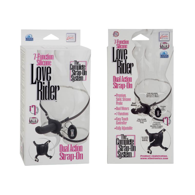 Love Rider Dual Action Strap On Black