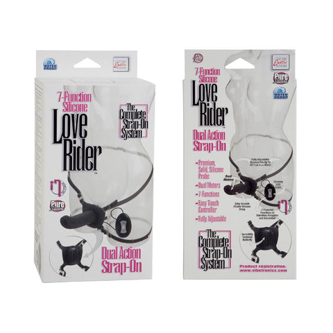 Love Rider Dual Action Strap On Black