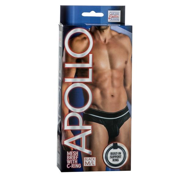 Apollo Mesh Brief W-cring Black M-l