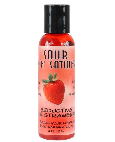 Sour Sinsations Strawberry Warming Oil 2oz