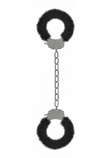 Pleasure Legcuffs Furry Black