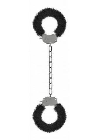 Pleasure Legcuffs Furry Black