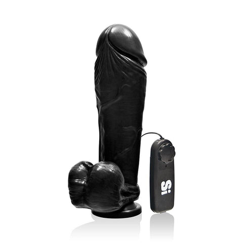 Thick Cock W Balls W-egg 10 Black "