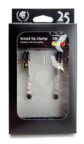 Adjustable Clamp W-pink Beads