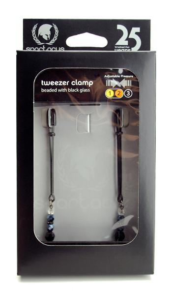 Black Tweezer Clamp Black W-beads