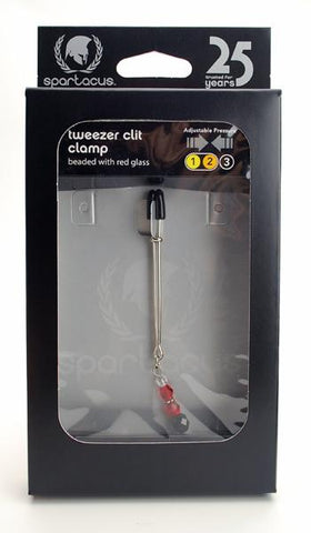 Tweezer Clit Clamp W-red Beads