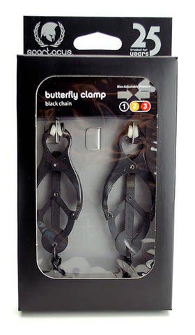 Black Butterfly Clamp W-link Chain