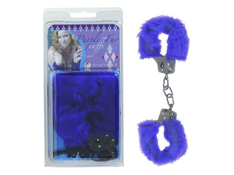 Black Handcuffs W-purple Fuzzies