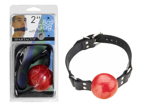 2in Red Ball Gag W-buckle