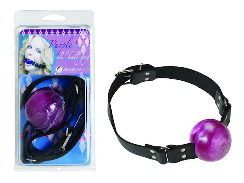 2in Purple Ball Gag W- Buckle