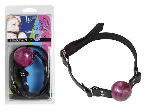1 1-2 In Purple Ball Gag W- Buckle