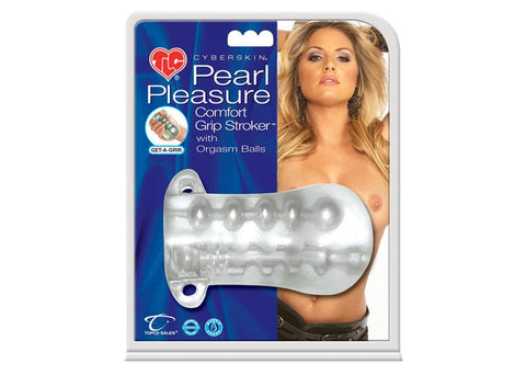 Tlc Pearl Pleasure Cyberskin Comfort Grip Stroker
