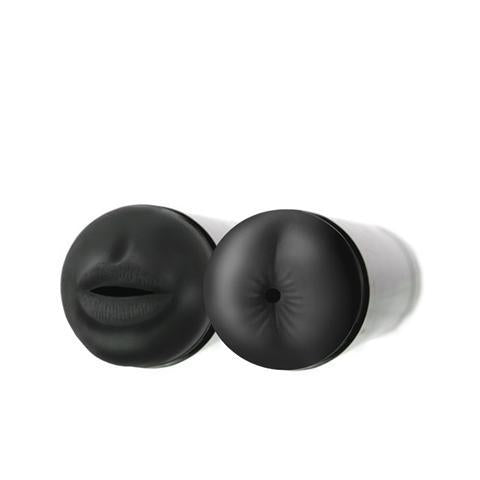 Cyberskin Stealth Double Stroker Mouth & Ass Black