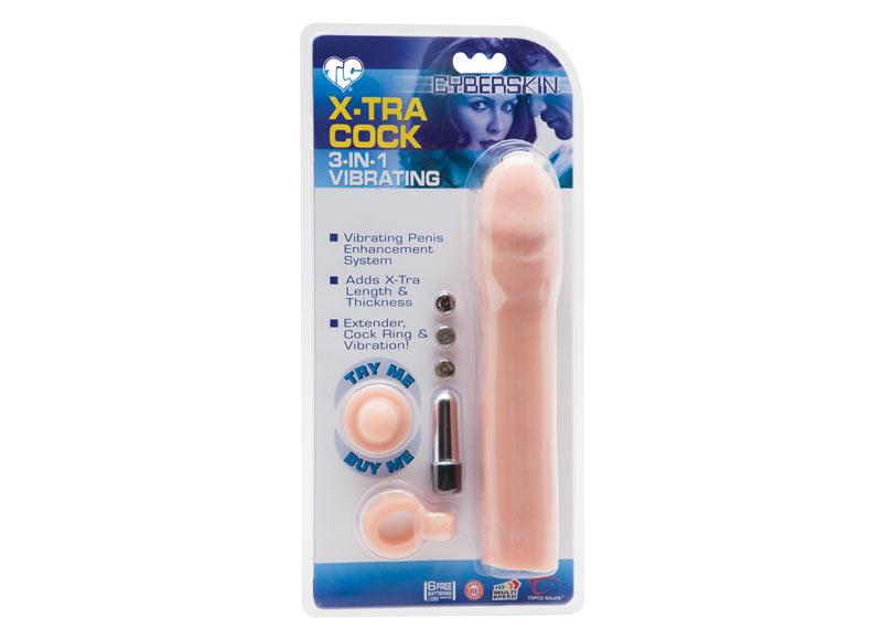 Tlc Cyberskin 3n1 Vibrating X-tra Cock