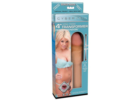 Cyberskin 4in Xtra Thick Transformer Penis Extension Light