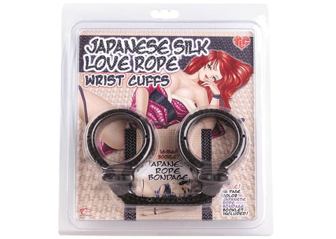 Japanese Silk Love Rope Wristcuffs Black
