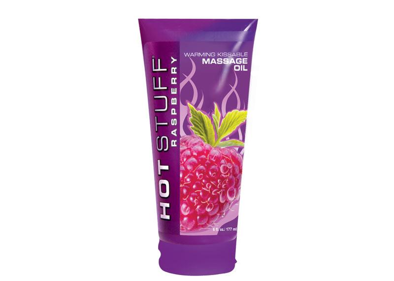Hot Stuff Warming Oil 6oz Tube Raspberry
