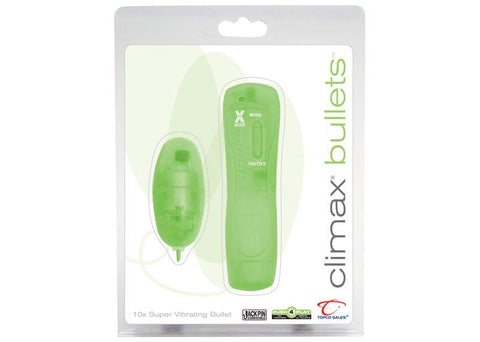 Climax Bullets 10x Super Vibrating Bullet Green