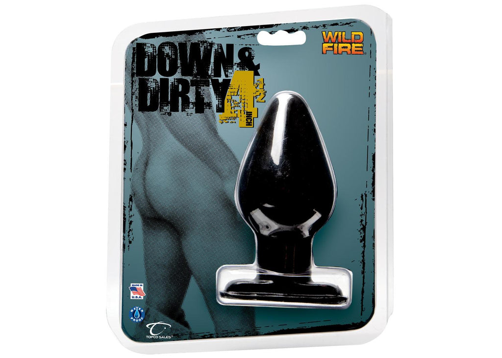 Wildfire Down & Dirty 4.5in Butt Plug Black