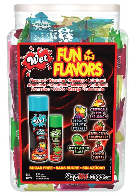 Wet Fun Flavors Display-144 Pc(asst)
