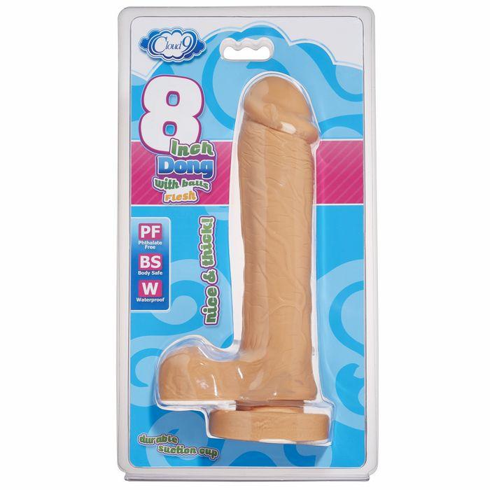 Cloud 9 Delightful Dong 8in W-balls Flesh