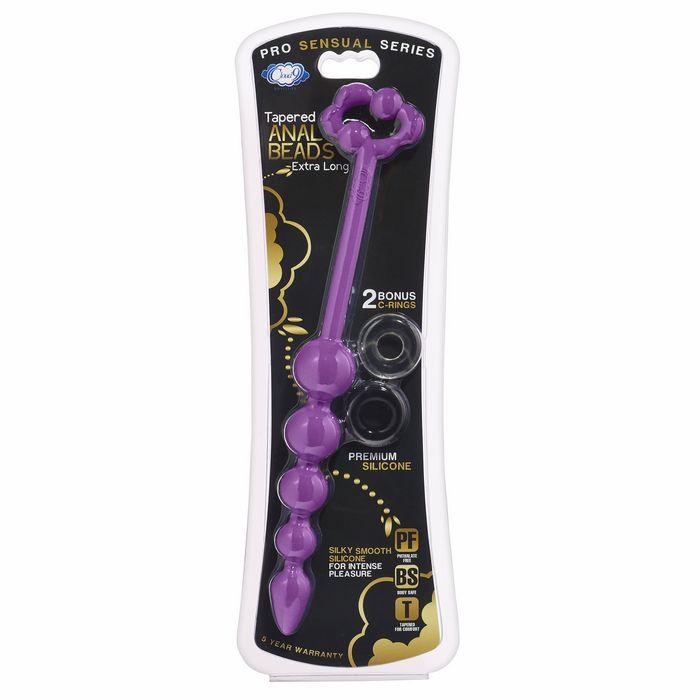 Cloud 9 Pro Sensual Tapered Silicone Anal Beads Purple