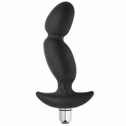 Prostate Pro Soft Angled Tip Anal Prostate Massager Black W-c Rings