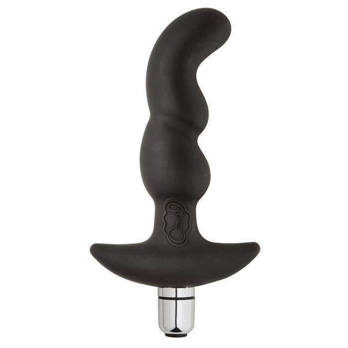 Prostate Pro Soft Angled Tip Prostate Anal Massager Black W-c Rings