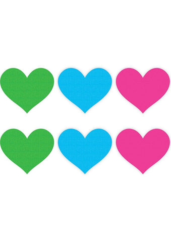 Pasties Neon Heart 3pk Asst.
