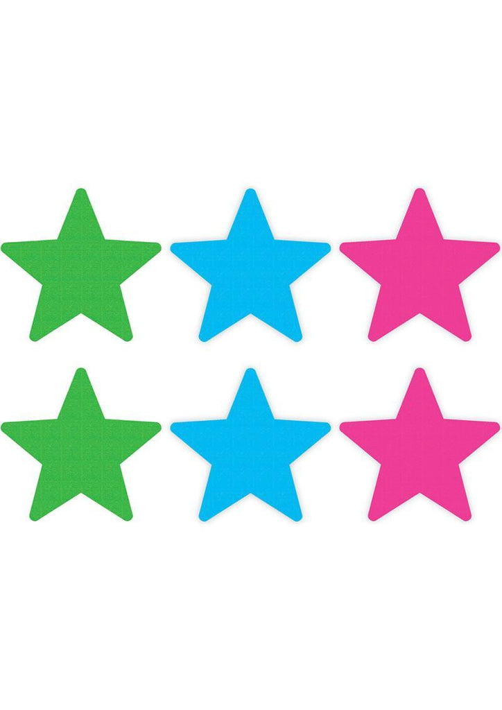 Pasties Neon Star 3pk Asst.
