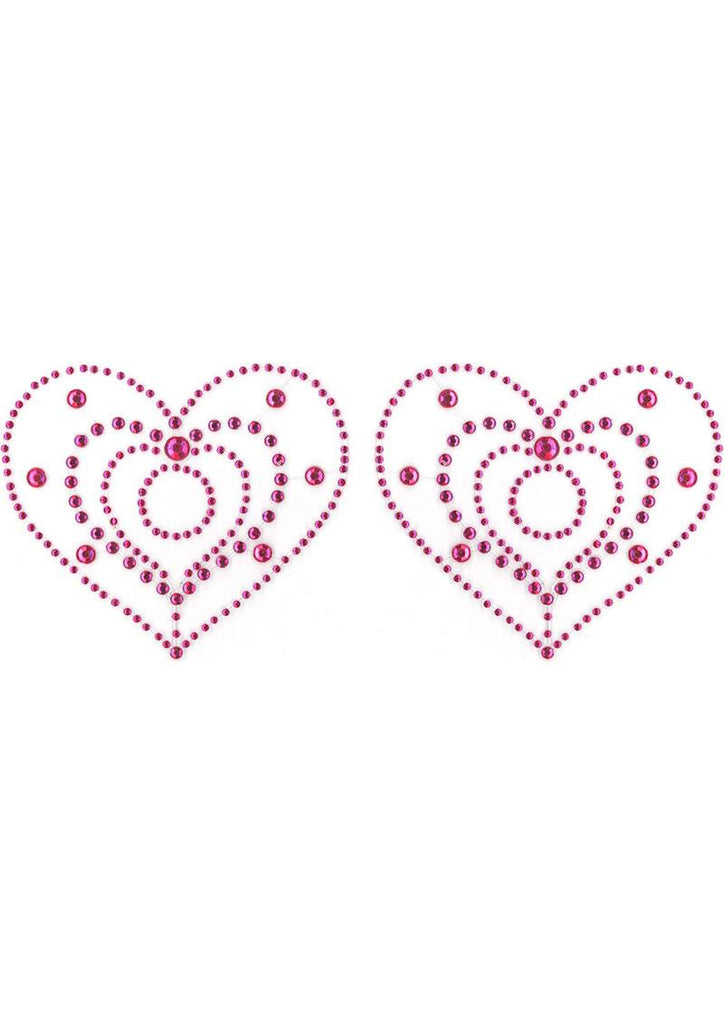 Pasties Crystal Heart Pink(peekaboo Crystals)