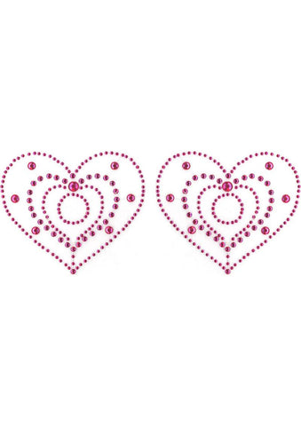 Pasties Crystal Heart Pink(peekaboo Crystals)