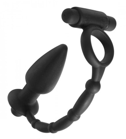 Master Series Viaticus C Ring W-anal Vibe Plug
